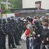 Mehrere Festnahmen und verletzte Beamte am Checkpoint Charlie: Polizei löst Palästina-Protest in Berlin auf