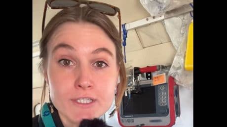 Alexia Hartmann, médico aéreo: "Todos nuestros fluidos los conectamos a bombas que empujan ese contenido hacia el cuerpo"