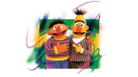 Ernie und Bert: Wahre Freunde können still beieinandersitzen. Aber warum sollten sie?!