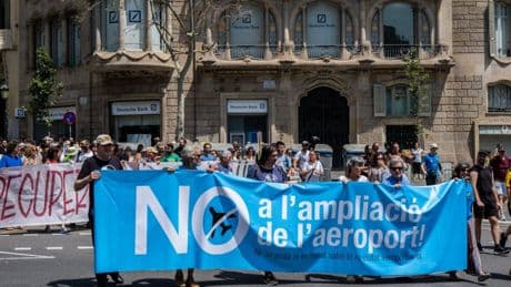 ‘Overflowing’ Barcelona facing anti-airport demo as anger grows at tourists