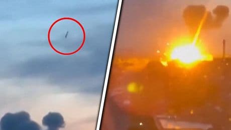 Raketinslag vastgelegd: heftige explosies in de Oekraïense stad Lutsk