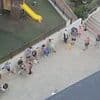 Sunbed wars: Dozens of Benidorm holidaymakers queue early to nab poolside loungers