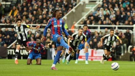 ‘Should be hauled straight off’ – Fans furious at Crystal Palace star Ebere Eze’s penalty in Newcastle clash