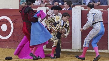 Gran dimensión de Roca Rey, que sufre una fea cogida, y Marco Pérez en Valladolid