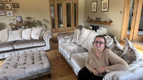 Scots mum blasts DFS after 'chocolate brown' sofa looks like 'shiny Tin Man'