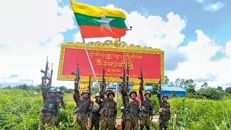 Myanmar's military retakes a strategic town 2 years after the resistance captured it