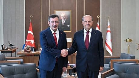 Cumhurbaşkanı Yardımcısı Yılmaz, KKTC Cumhurbaşkanı Tatar ile görüştü