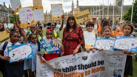 British children living in 'unbearable poverty' as students make school breakfast plea