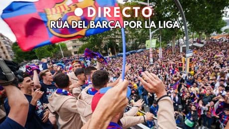 Celebración del Barça, en directo: última hora de la rúa por el título de Liga en las calles de Barcelona