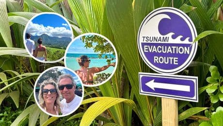 Linda moest op Hawaï vluchten na tsunami-alarm: ’Of we terug naar huis kunnen, is nog maar de vraag’