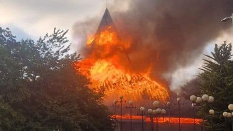 Huge fire at St Mungo's Cumbernauld as fire crews race to church blaze