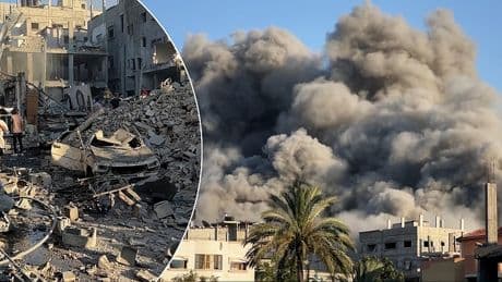 Enorme explosie bij luchtaanval op woonhuis in Gaza