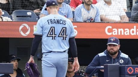Francis makes early exit in Jays’ loss