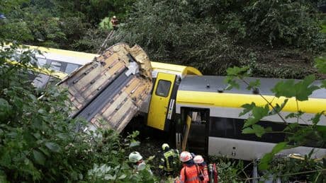 Several people injured after passenger train derails in southwestern Germany