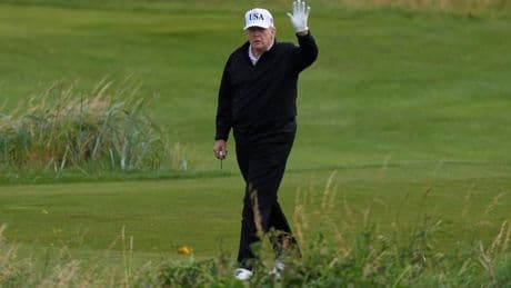Trump Golfs In Scotland Amid Protests And Epstein Files Backlash (Photos)