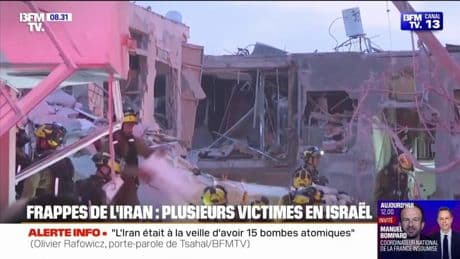 Bombardements: la riposte iranienne a fait au moins 8 morts cette nuit en Israël