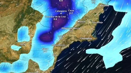 Murcia, en alerta: granizo de gran tamaño en pleno verano, importantes lluvias y olas de hasta 3 metros