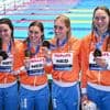 Nederland heeft eerste medaille binnen: estafettevrouwen pakken brons na geweldige inhaalslag