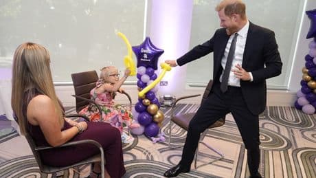 Süße Action in London - Royaler Luftballon-Schwertkampf mit Harry