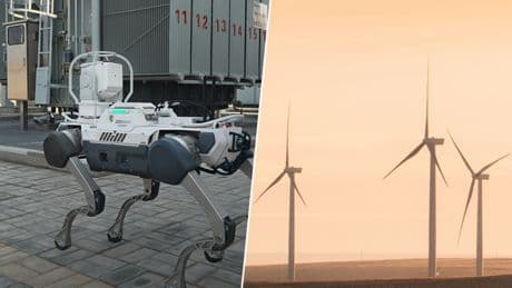 Perros robot patrullan turbinas en el desierto: el primer parque eólico autónomo de China ya es realidad