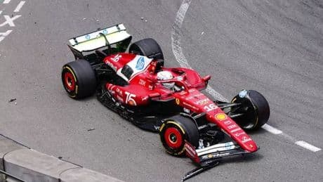 F1 star gets Monaco GP grid penalty for smashing up Charles Leclerc's Ferrari before qualifying