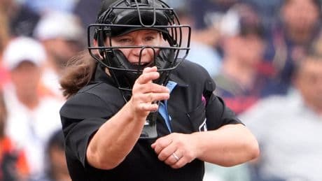 MLB is calling up its first female umpire, promoting Jen Pawol for Saturday's Marlins-Braves game