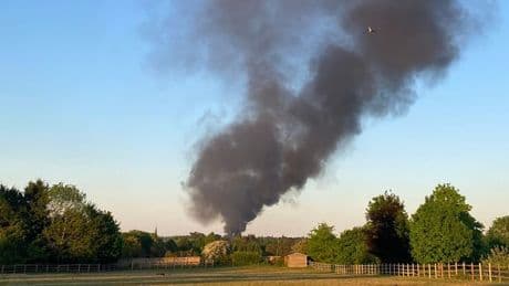 Hertford fire: Residents warned to close doors and windows as thick smoke billows from blaze