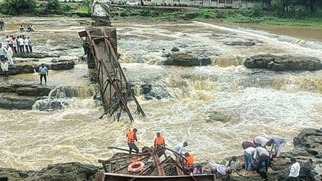 Bridge collapses into river at tourist hotspot killing at least four people