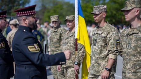 Brave Ukrainian soldiers fighting Putin will march with Brit troops in VE Day celebrations