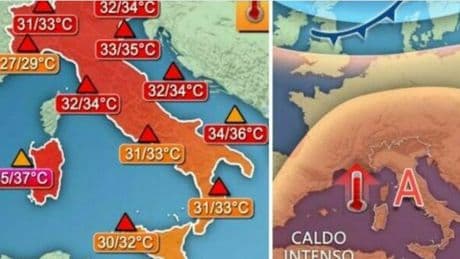Caldo, domani allerta arancione in 7 città: picchi di 40 gradi. Le previsioni per la settimana