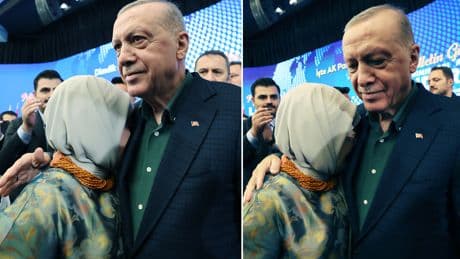 Emine Erdoğan, Başkan Erdoğan'ın konuşması sırasında gözyaşlarını tutamadı