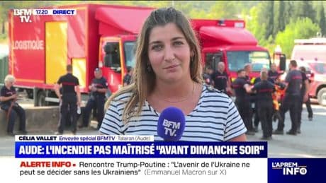 Incendie dans l'Aude: les pompiers redoutent le vent et les températures élevées