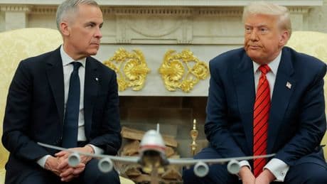 Carney Rebuffs Trump’s Trade, Sovereignty Threats at White House
