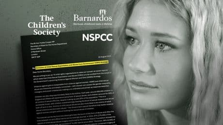 Urgent letter to home secretary over violence against women and girls strategy - as it omits child abuse