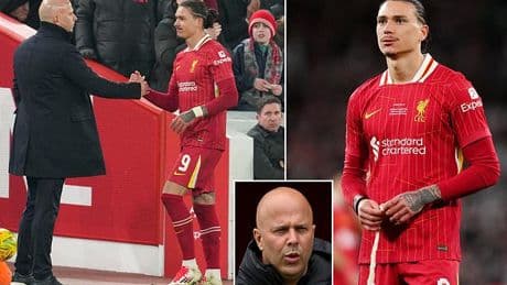 Arne Slot dismisses claims Darwin Nunez's limited minutes is due to a little-known clause that would see Liverpool pay Benfica £5MILLION