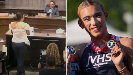 Mom of besieged teenage trans athlete launches furious attack on critics as school meeting turns to chaos