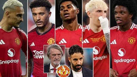 Man United's BOMB SQUAD problem: Jadon Sancho transfer offer drops to incredibly low price, one star's driving to training illegally and Ruben Amorim's exile means buyers can throttle his budget