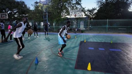 How basketball is providing a lifeline to children who grew up in war
