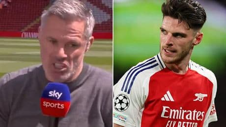 Jamie Carragher infuriates Arsenal fans with major claim about Declan Rice - as pundit fires warning about 'next 12 months'
