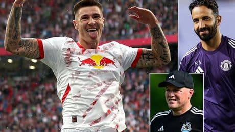 Man United 'finally make their move for Benjamin Sesko as they lodge first official bid' and look to beat Newcastle to RB Leipzig striker