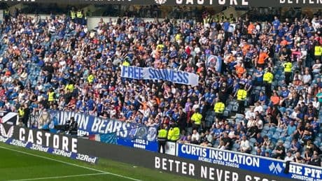 Defiant Union Bears unveil Souness banner after Rangers vs Celtic tifo outrage