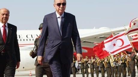 Cumhurbaşkanı Erdoğan, 'TUR' uçağı ile KKTC'den ayrıldı