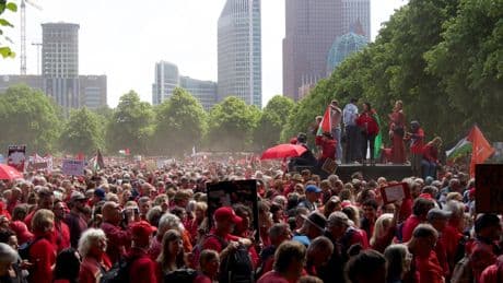 Huge crowd piles pressure on Dutch government to seek an end to Israel's campaign in Gaza