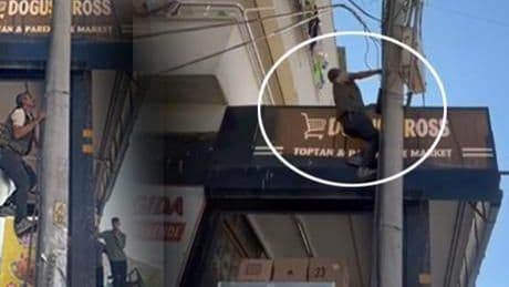 Tamir için çıktığı elektrik direğinde akıma kapılarak yere düştü
