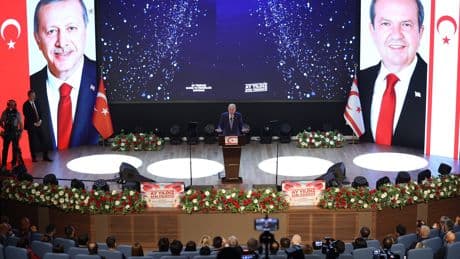 Erdoğan, Kuzey Kıbrıs'ta: 'İki devletli çözüme desteğimiz tamdır'
