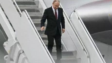 Vladimir Putin health fears as dictator seen limping from plane before Donald Trump meeting