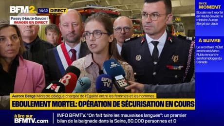 Éboulement mortel en Haute-Savoie: la ministre Aurore Bergé s'est rendue sur place