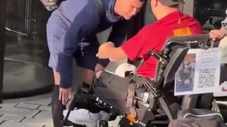 Big-hearted Cristiano Ronaldo laughs it off after fan in wheelchair accidentally drives into him