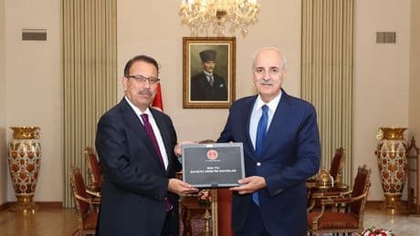 TBMM Başkanı Kurtulmuş, Sayıştay Başkanı Yener'i kabul etti