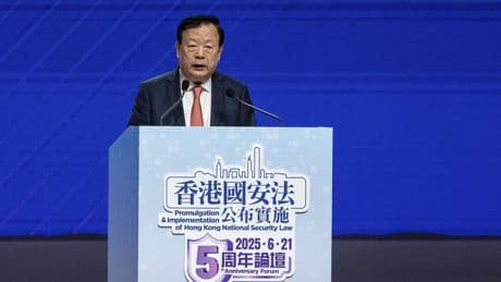 Beijing official overseeing Hong Kong warns of persisting national security threats